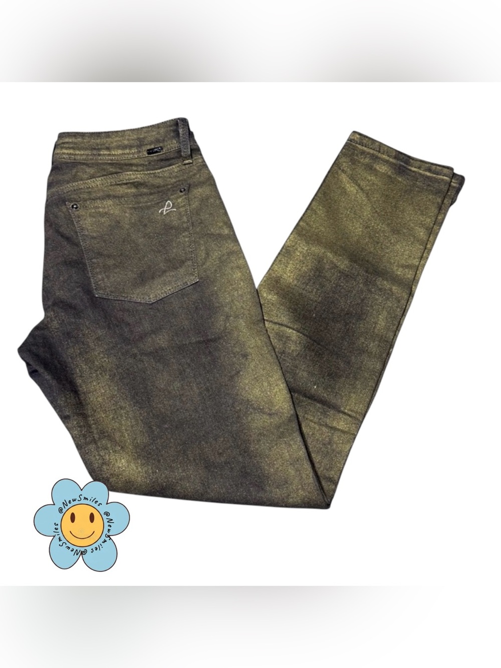 DL1961 Women's Olive Metallic Skinny Jeans